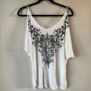 Woman’s off shoulder top